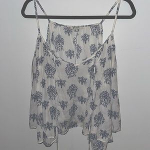 Cute Top for Spring and Summer white with blue  by Papaya